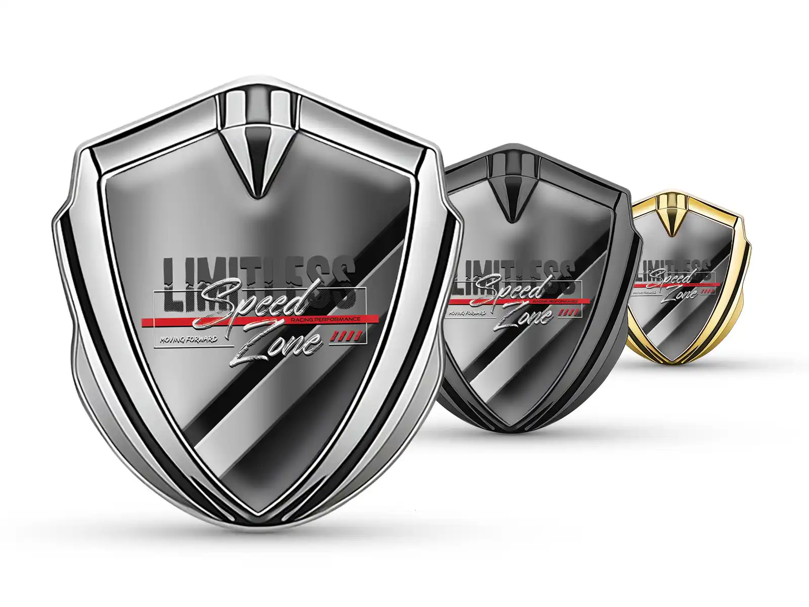 Domed 3d Badge Pro Style Stainless Steel 3D